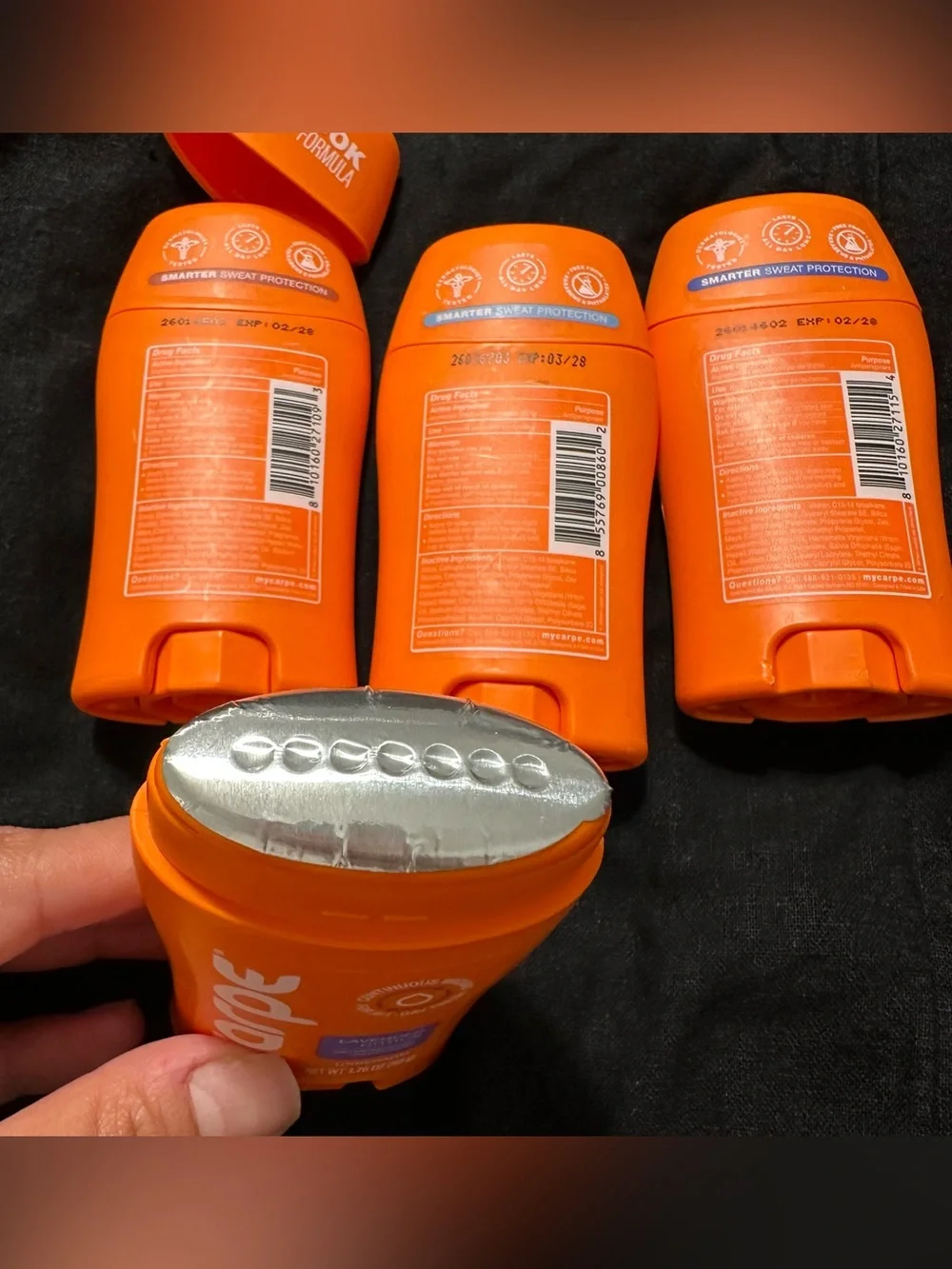 (4) NEW Carpe Stick Antiperspirants Deodorants Assorted‎ Sealed
